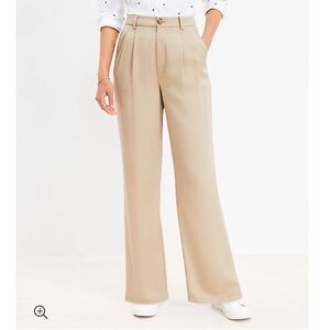 NWT - LOFT Wide Leg Emory Trousers, tan, 10P
